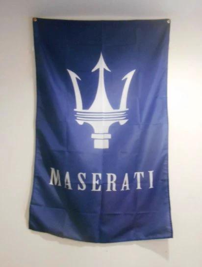 Maserati Flag Man Cave Racing Vertical 3X5 Ft Polyester Banner USA 90x150cm by flagsjustdoit
