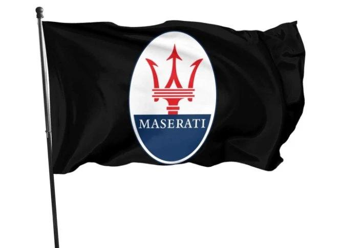 Maserati Racing Flag Black 3X5 Ft Polyester Banner USA 90x150cm by flagsjustdoit