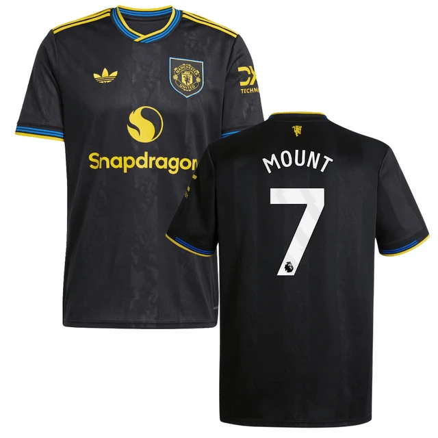 Mason Mount 7 Manchester United 2025-26 Third Match Jersey – Black by Soccer Jersey