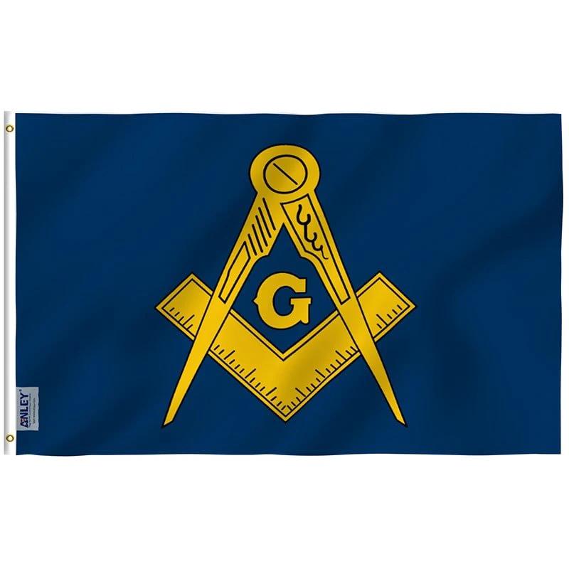 Masonic Flag - Free Freemasonry Flag with Brass Grommets 3X5Ft Banner USA by flagsjustdoit