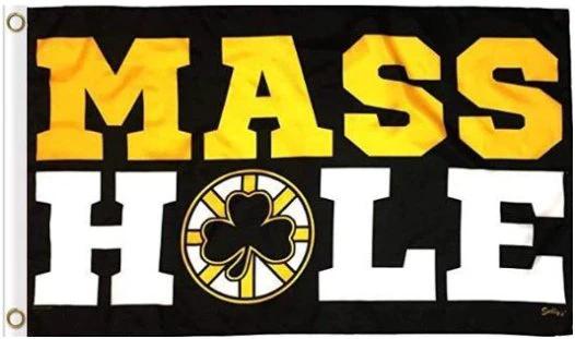 Mass Hole Black and Gold Flag 3X5Ft Polyester Digital Print Banner USA by flagsjustdoit