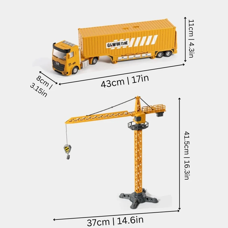 BrixBuddy 2-in-1 Construction Truck Toy with Mini Vehicles by BowLift