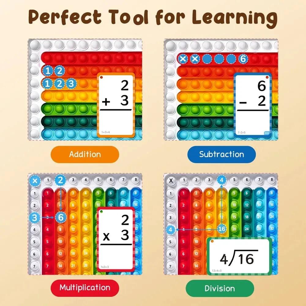 Math-Fidget-Game – Interactive Learning Cards with Pop-It Function! by BowLift