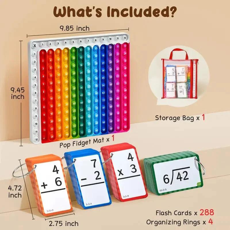 Math-Fidget-Game – Interactive Learning Cards with Pop-It Function! by BowLift