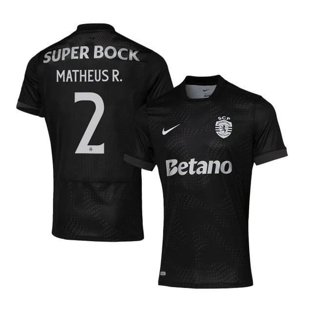 Matheus Reis 2 Sporting CP 2025-26 Away Match Jersey – Black by Soccer Jersey