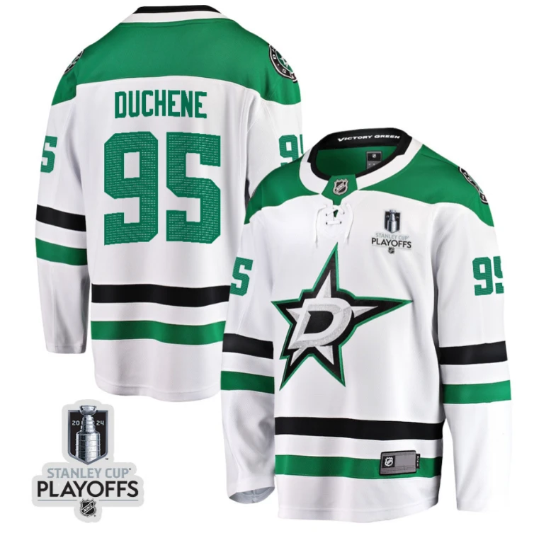 Matt Duchene 95 Dallas Stars 2024 NHL Playoffs Patch Away Breakaway Jersey - Men by Hockey David