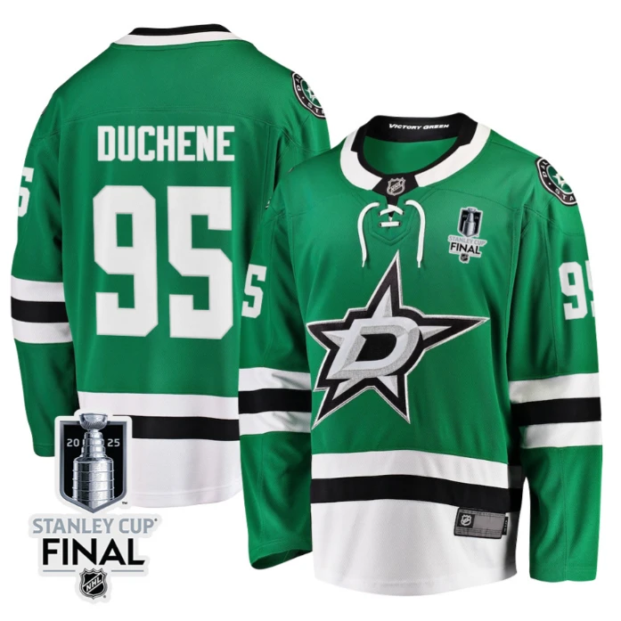 Matt Duchene 95 Dallas Stars 2025 STANLEY CUP Final Patch Home Men Jersey Black by Hockey David