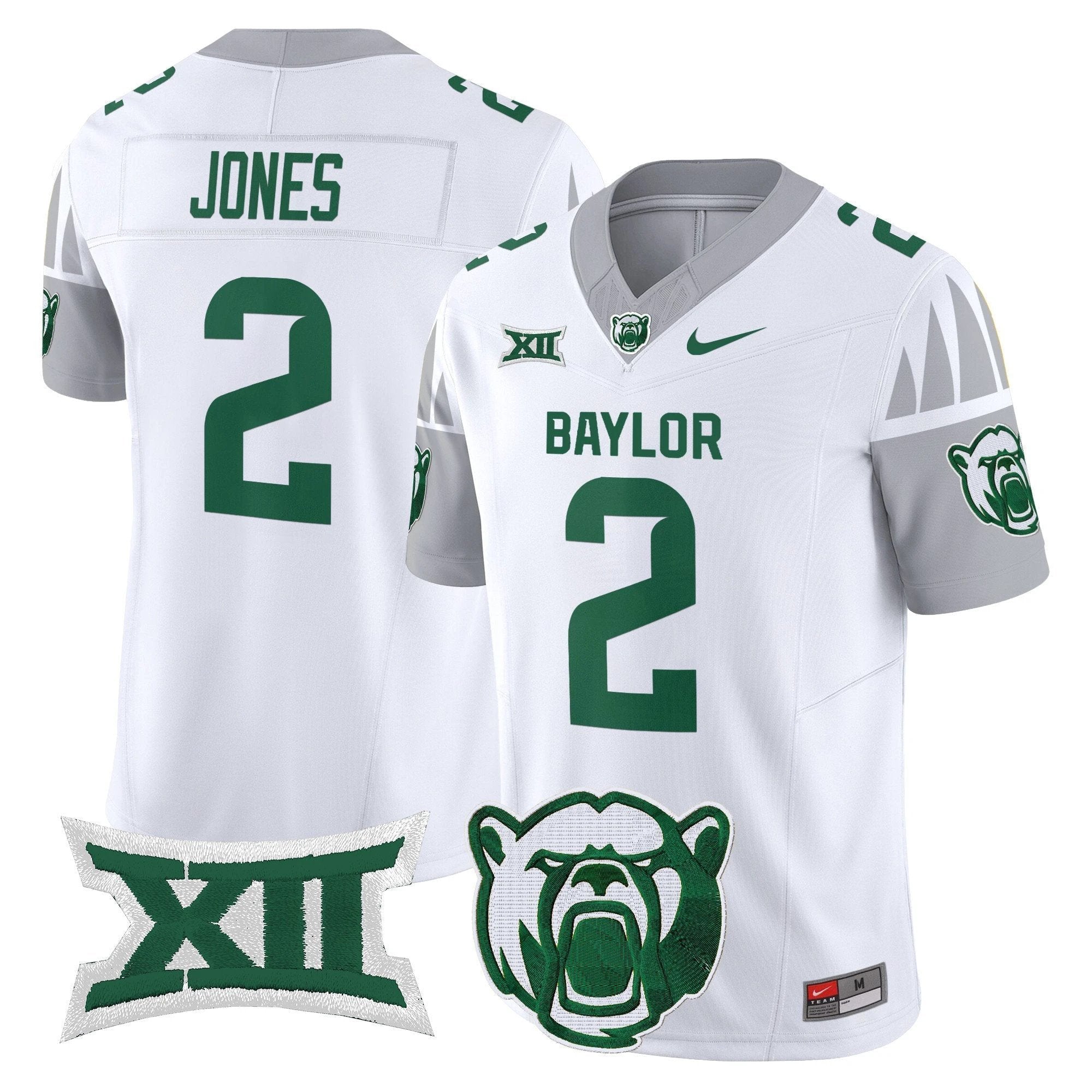 Matt Jones Jersey #2 Baylor Bears 2025 V2 Vapor Stitched White by NCAA Football Jersey