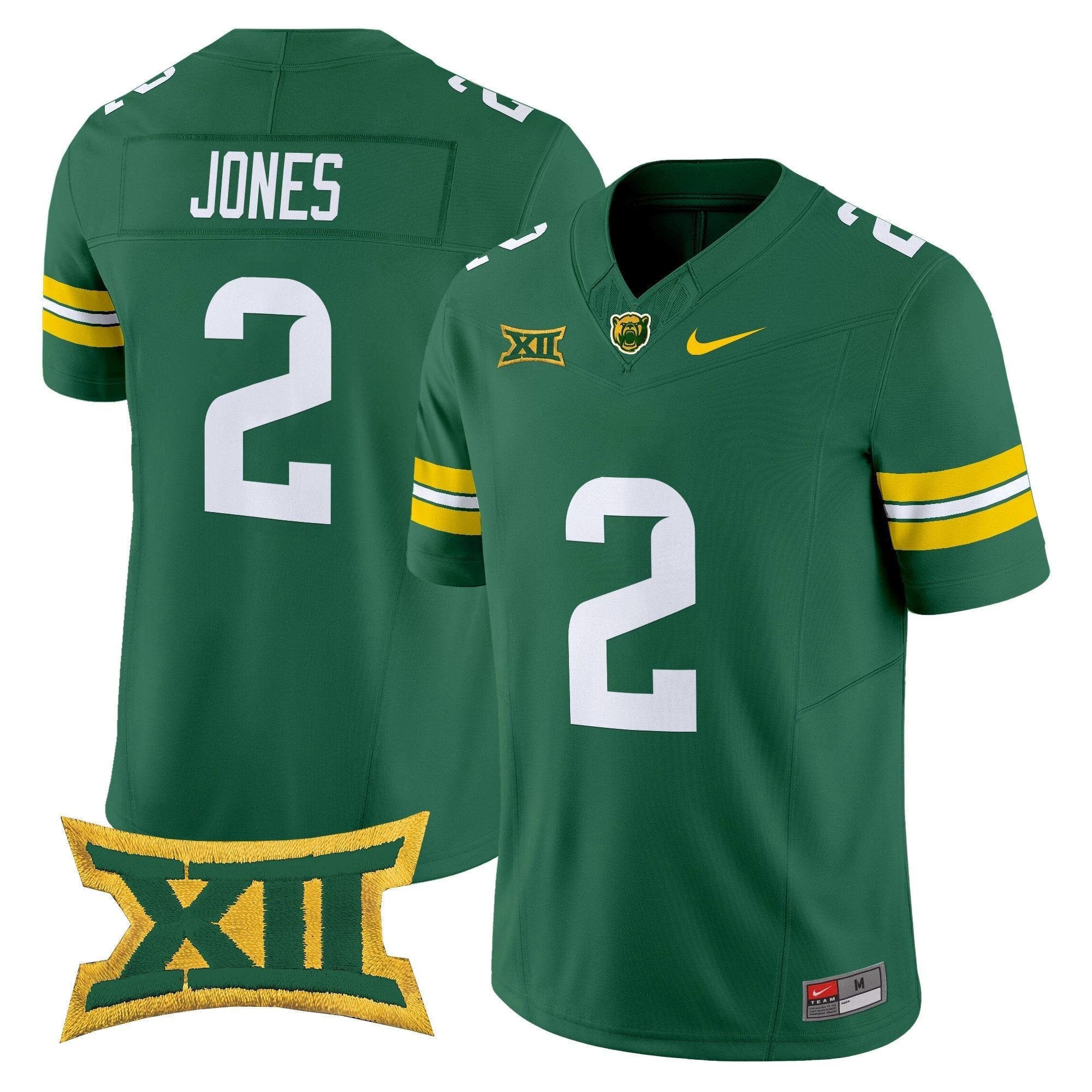 Matt Jones Jersey #2 Baylor Bears 2025 Vapor Limited Stitched Green by NCAA Football Jersey