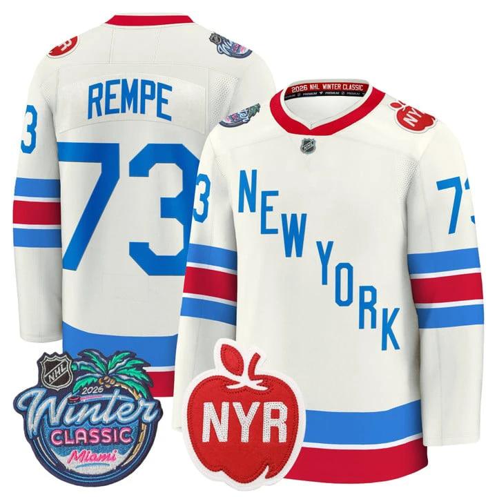 Matt Rempe Jersey #73 New York Rangers 2026 Winter Classic Premium Stitched by Hockey David