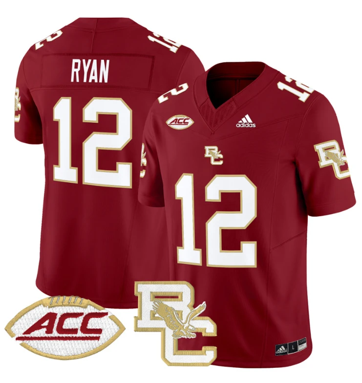 Matt Ryan Jersey #12 Boston College Eagles 2024 Stitched Maroon by NCAA Football Jersey