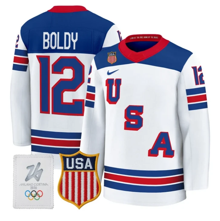 Matt Boldy Jersey #12 USA Olympic 2026 Premium Hockey All Stitched by Hockey David