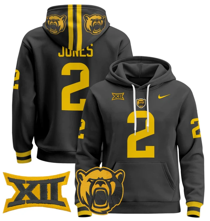 Matt Jones Hoodie #2 Baylor Bears 2024 Pullover Stitched by Hoodie Pullover