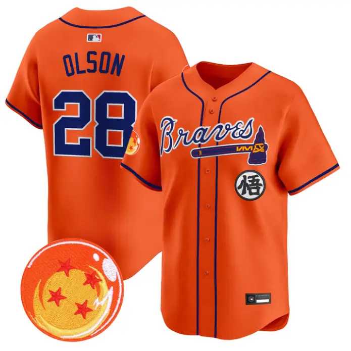Matt Olson Jersey #28 Atlanta Braves Dragon Ball Premier Stitched by My Store