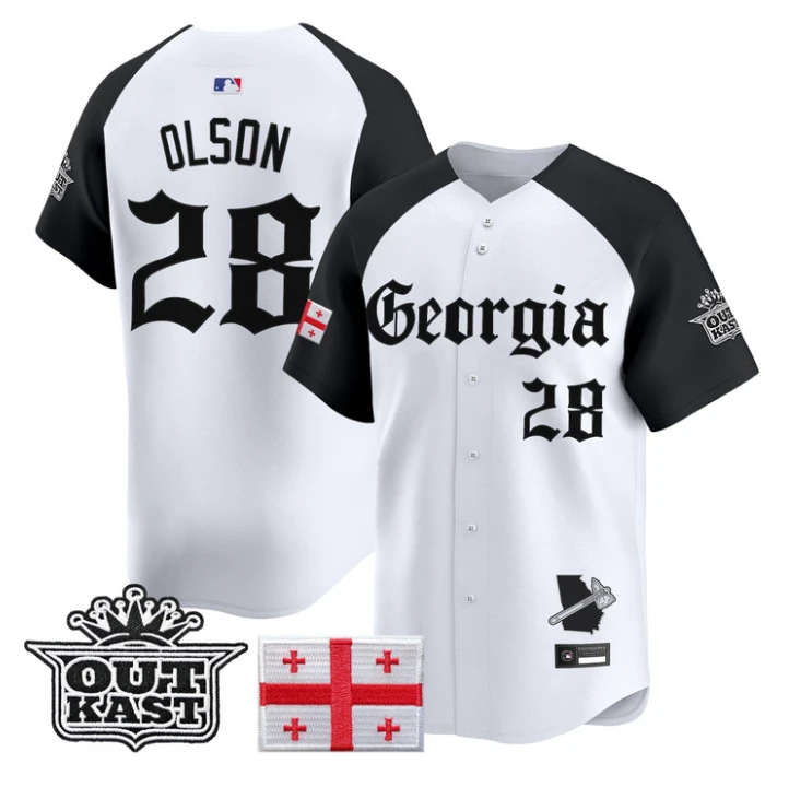 Matt Olson Jersey #28 Atlanta Braves Georgia Outkast Gothic Stitched by My Store