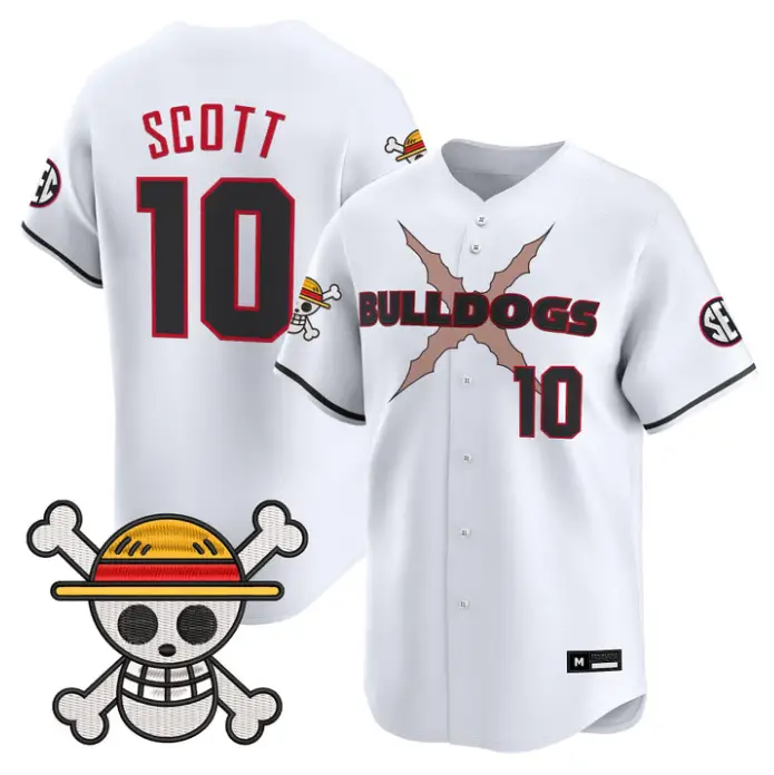 Matt Scott Jersey #10 Georgia Bulldogs Baseball One Piece Premier Stitched by My Store