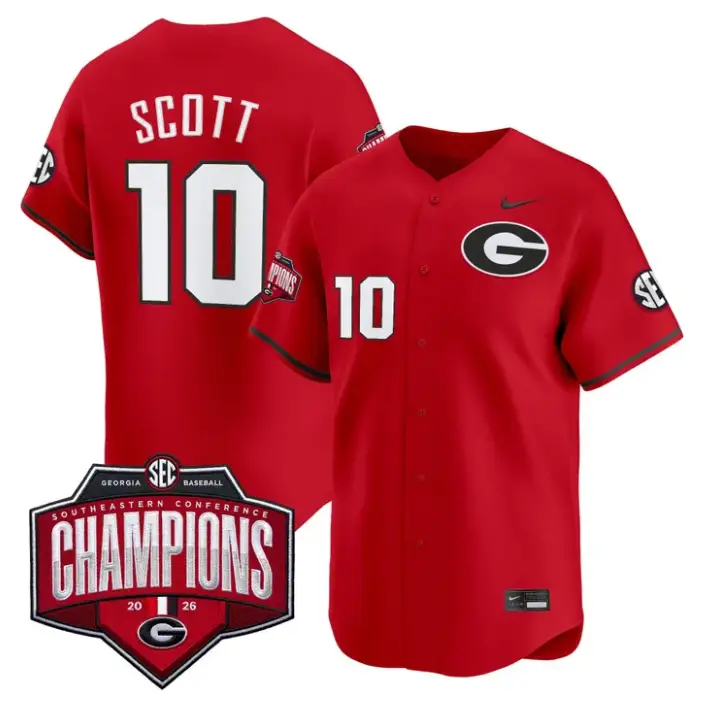 Matt Scott Jersey #10 Georgia Bulldogs Southeastern Champions 2026 Stitched by My Store