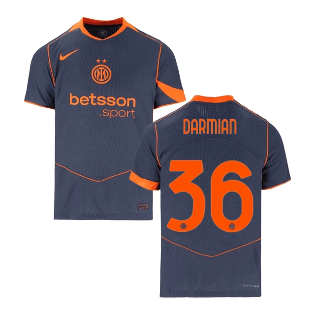 Matteo Darmian 36 Inter Milan 2025-26 Third Match Jersey – Gray by Soccer Jersey