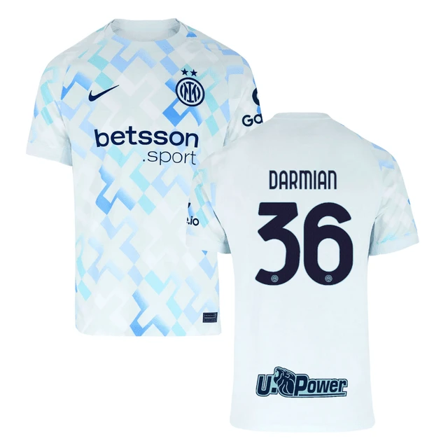 Matteo Darmian #36 Inter Milan 2025-26 Away Match Jersey – White by Soccer Jersey