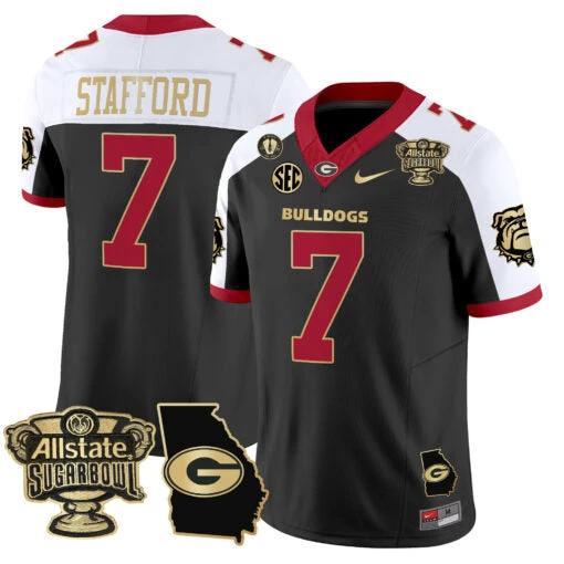 Matthew Stafford Jersey #7 Georgia Bulldogs 2025 Sugar Bowl Patch Vapor Alternate by My Store