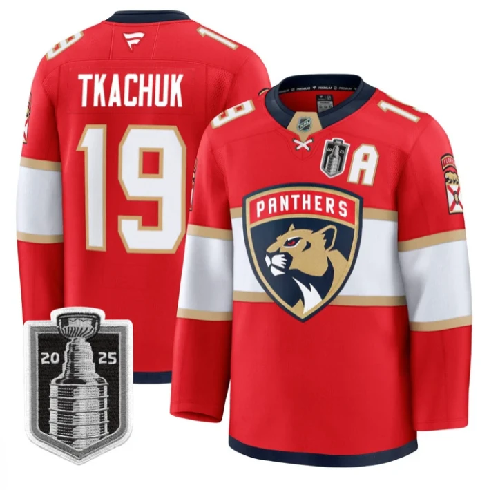 Matthew Tkachuk Jersey #19 Florida Panthers 2025 Stanley Cup Final Stitched Red by Hockey David
