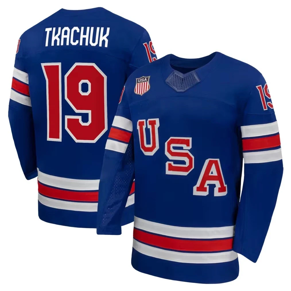 Matthew Tkchuk Jersey Team USA Winter Olympics 2026 Hockey Premium STITCHED Blue by Hockey David