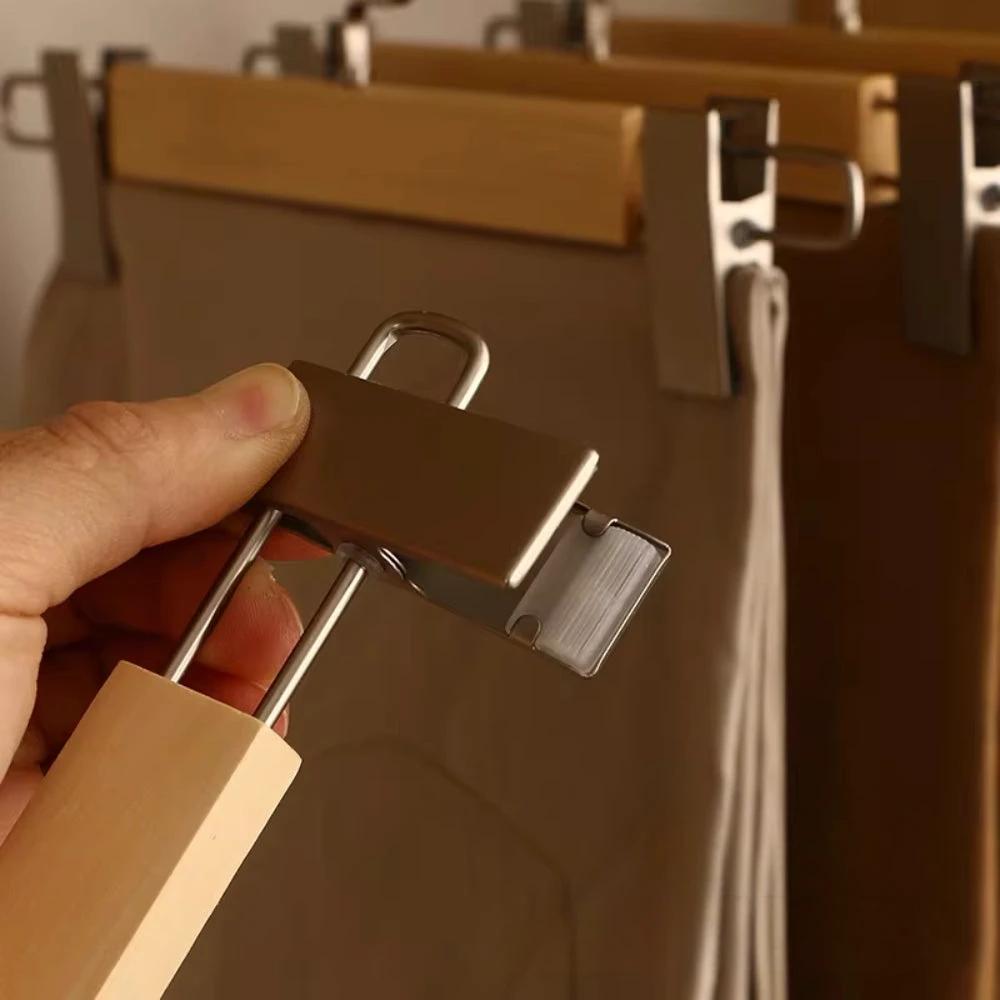 Maxwell Premium Wood Pants Hangers with Clips by Casa & Beyond
