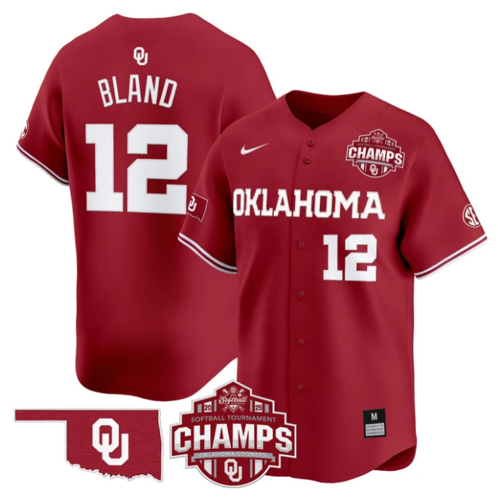 Maya Bland Jersey #12 Oklahoma Sooners 2025 SEC Champions Patch Limited Stitched Crimson by My Store