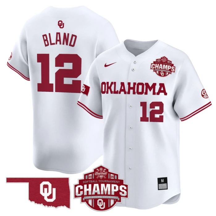Maya Bland Jersey #12 Oklahoma Sooners 2025 SEC Champions Patch Limited Stitched White by My Store