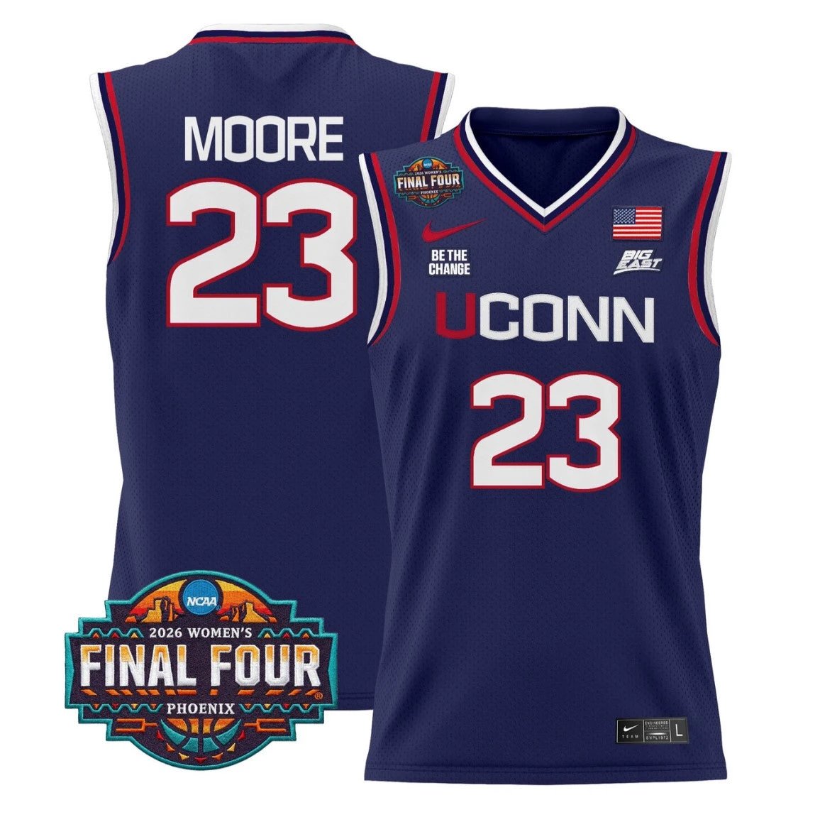 Maya Moore Jersey #23 UConn Huskies 2026 Final Four Stitched Navy by My store basketball