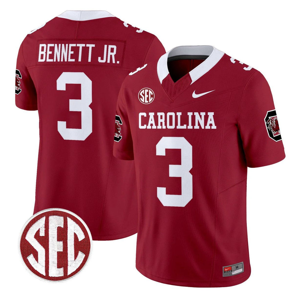 Mazeo Bennett Jr Jersey #3 Carolina 1980 Throwback Rebrand 2026 Garnet by My Store NCAA Football Jerseys