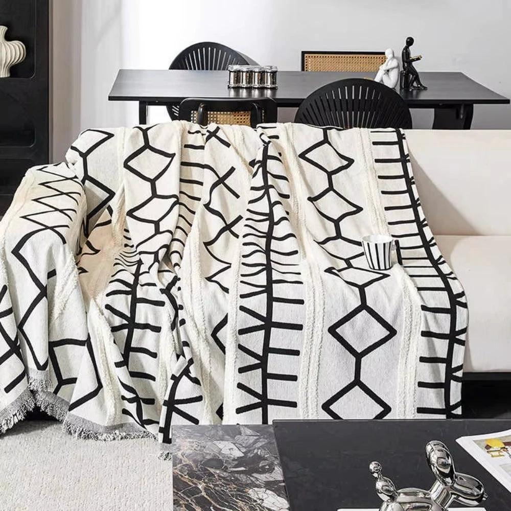 Maze Four-Season Chenille Sofa Cover by Casa & Beyond