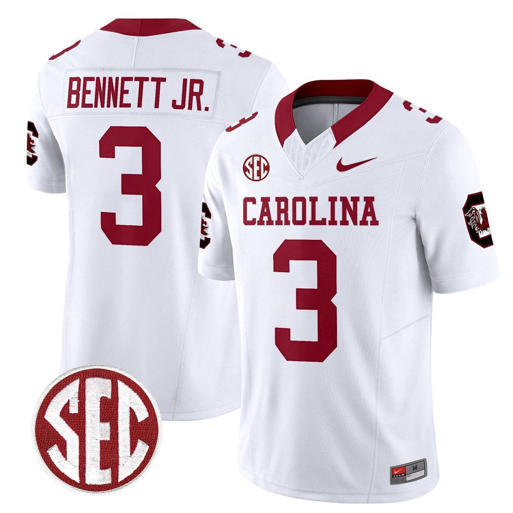 Mazeo Bennett Jr Jersey #3 Carolina 1980 Throwback Rebrand 2026 White by My Store NCAA Football Jerseys