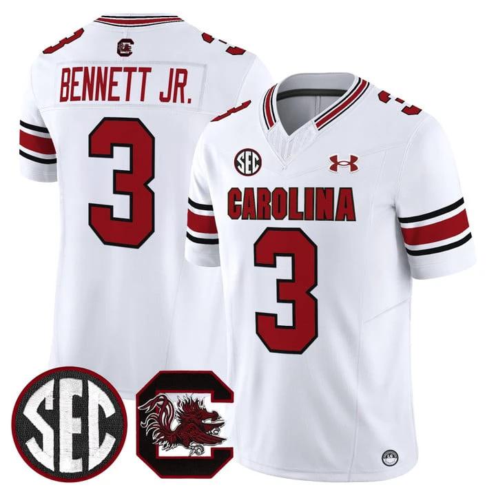Mazeo Bennett Jr Jersey #3 South Carolina Gamecocks 2025 Stitched White by My Store