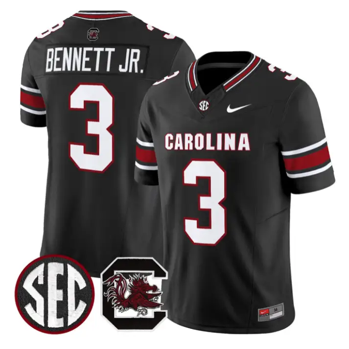 Mazeo Bennett Jr Jersey #3 South Carolina Gamecocks 2026 Limited Stitched by My Store NCAA Football Jerseys