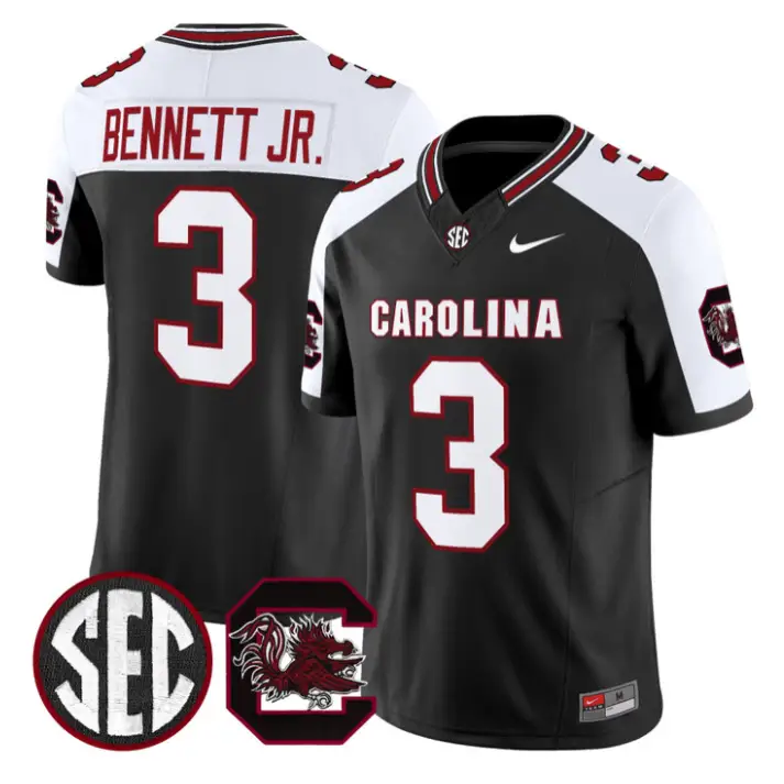 Mazeo Bennett Jr Jersey #3 South Carolina Gamecocks 2026 Limited Stitched by My Store NCAA Football Jerseys