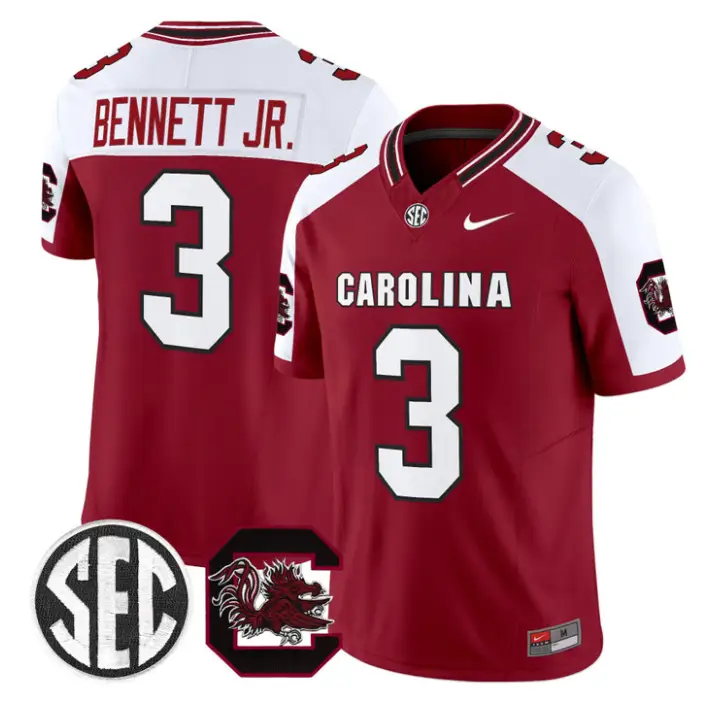 Mazeo Bennett Jr Jersey #3 South Carolina Gamecocks 2026 Limited Stitched by My Store NCAA Football Jerseys