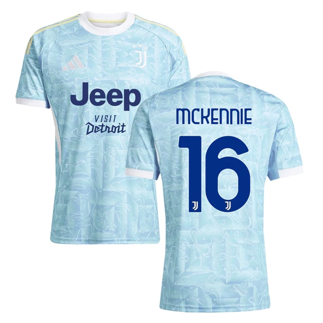 McKennie 16 Juventus 2025-26 Away Match Jersey – Light Blue by Soccer Jersey