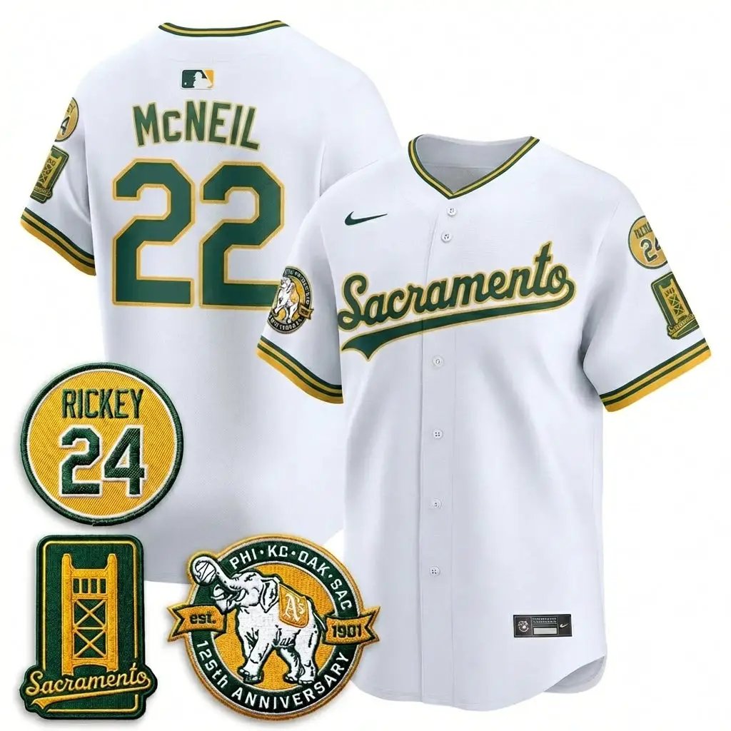OAK 2026 Alternate Sacramento - Celebrating 125 Years - Limited Vapor Green Jersey - All Stitched by Oakland Athletics