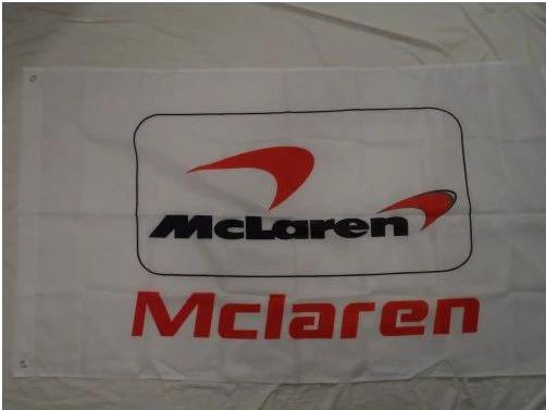 Mclaren Flag White 3X5 Ft Polyester Banner USA 90x150cm by flagsjustdoit