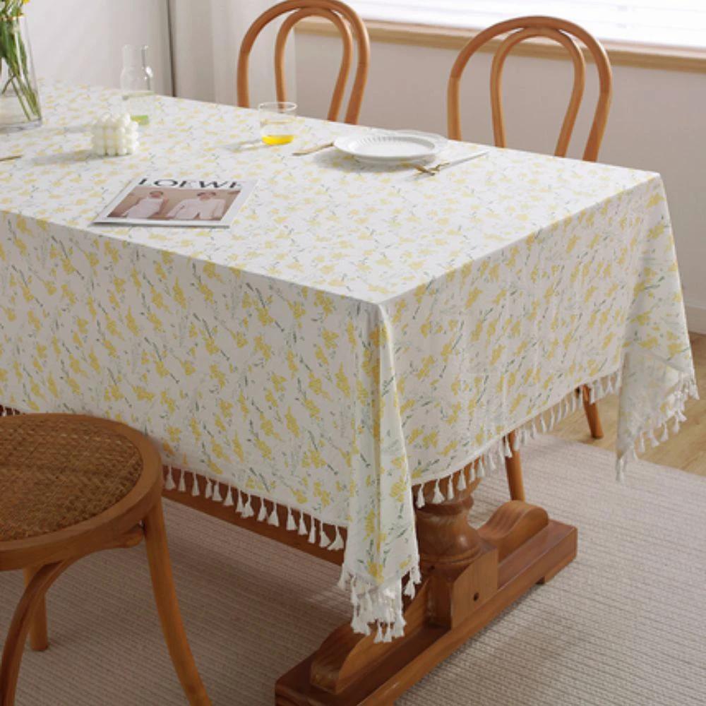 Meadow Bloom Tassel Table Cloth by Casa & Beyond