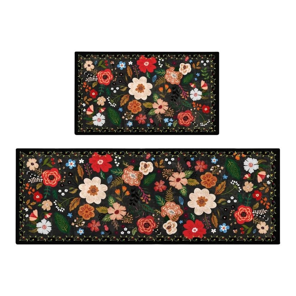 Meadow Boho Floral Kitchen Mat Set by Casa & Beyond