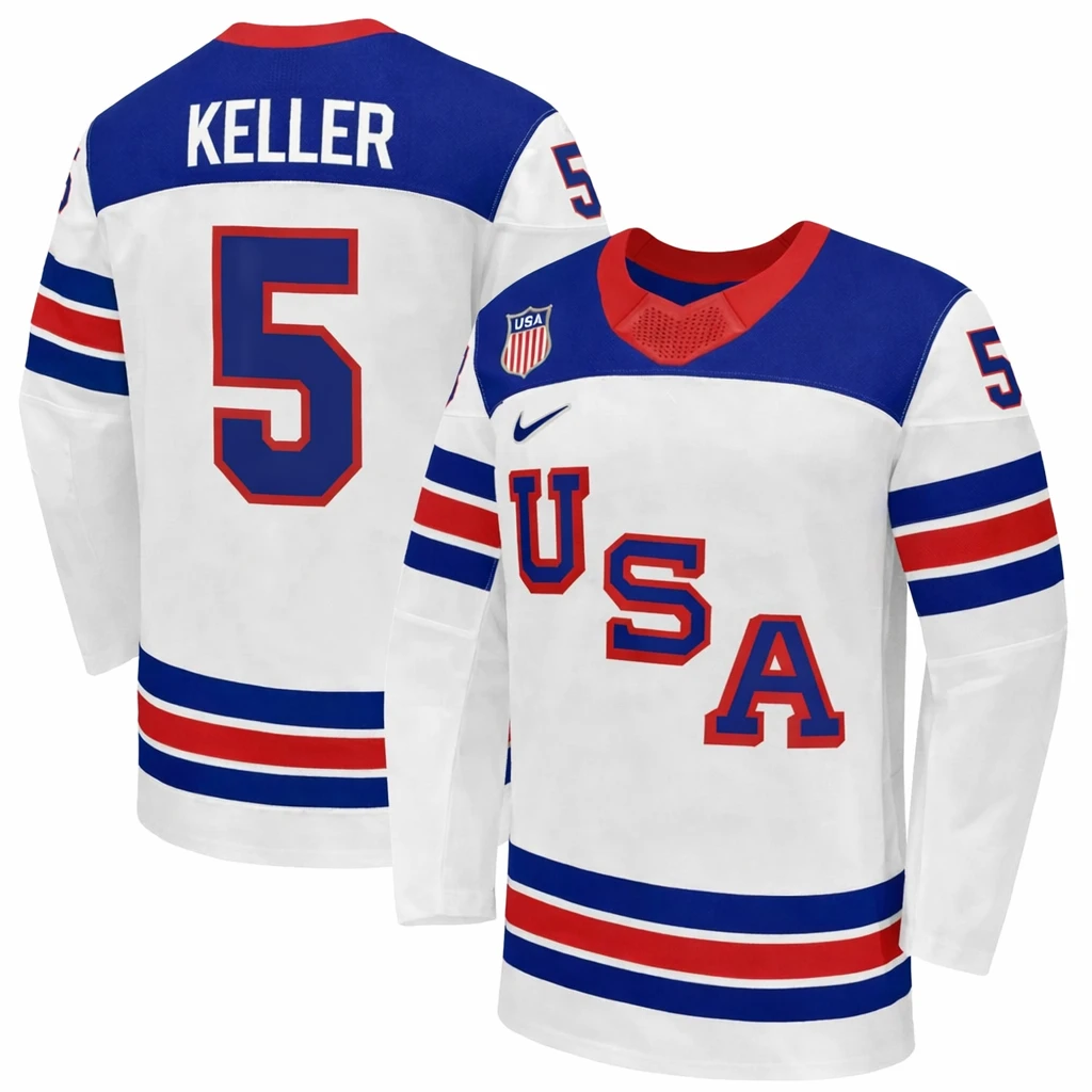 Megan Keller Jersey Team USA Winter Olympics 2026 Hockey Premium STITCHED White by Hockey David