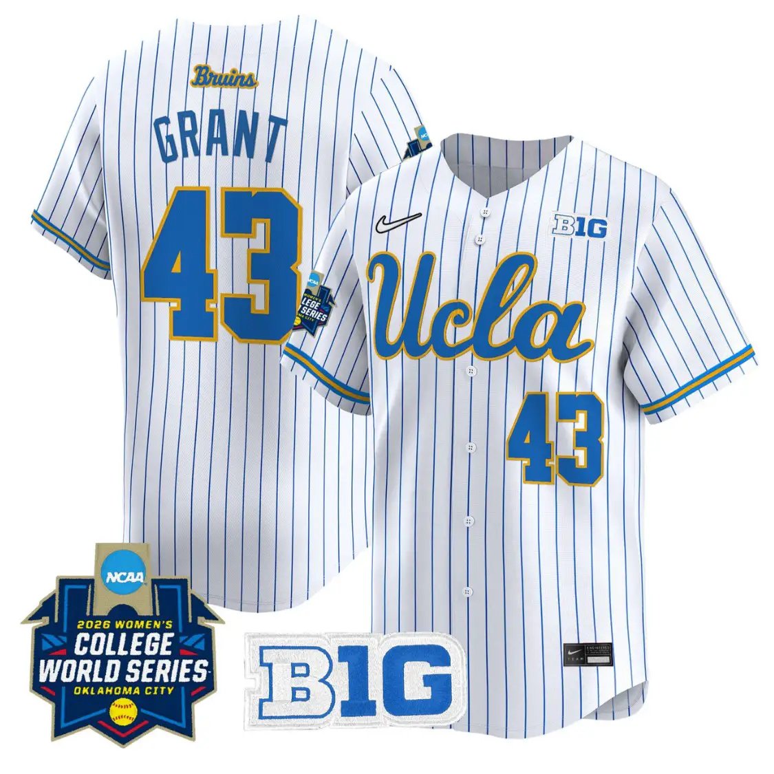 Megan Grant Jersey #43 UCLA Bruins Softball 2026 World Series Stitched by My Store