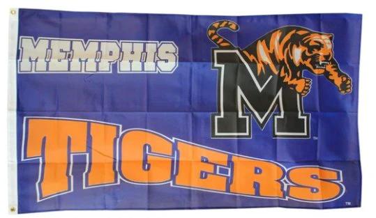 Memphis Tigers Polyester Flag 3X5ft Banner Polyester with 2 Brass Grommets by flagsjustdoit