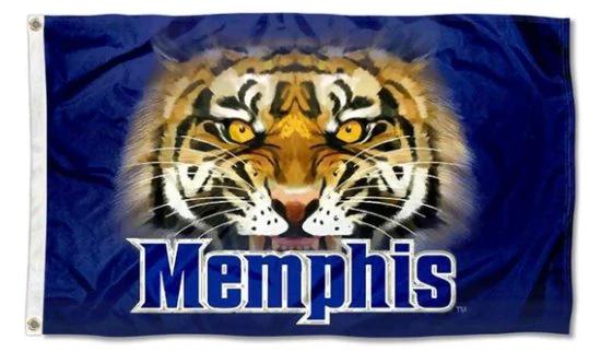 Memphis Tigers Tiger Eyes Flag 3X5ft Banner Polyester with 2 Brass Grommets by flagsjustdoit