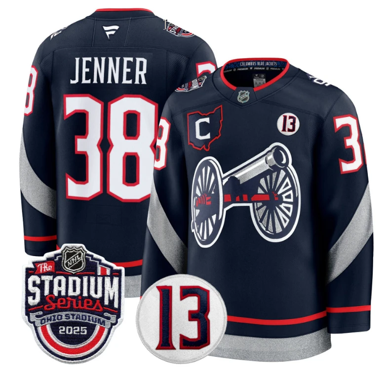 Men Boone Jenner Jersey #38 Columbus Blue Jackets 2025 Stadium Series Stitched by Hockey David