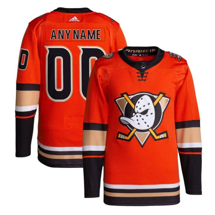 Men Custom Anaheim Ducks Jersey Name Number Alternate Primegreen Stitched by Hockey David