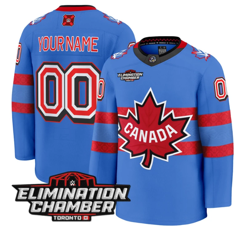 Men Custom Elimination Chamber Toronto Jersey 2025 Premium All Stitched Royal by Hockey David
