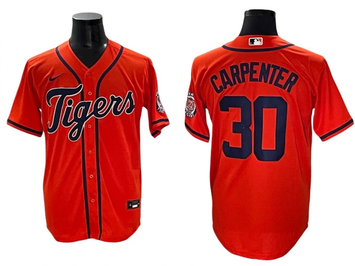 Men Detroit Tigers #30 Kerry Carpenter Orange Jersey by My Store